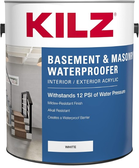 White Masonry Waterproof Basement Protection Interior Solution