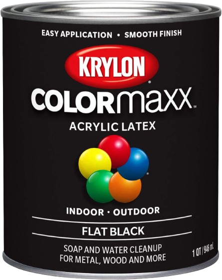 Black Multi-Surface Indoor Outdoor Acrylic Brush Coating