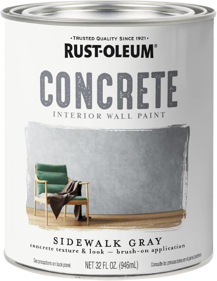Sidewalk Gray Concrete Interior Wall Surface Treatment Solution